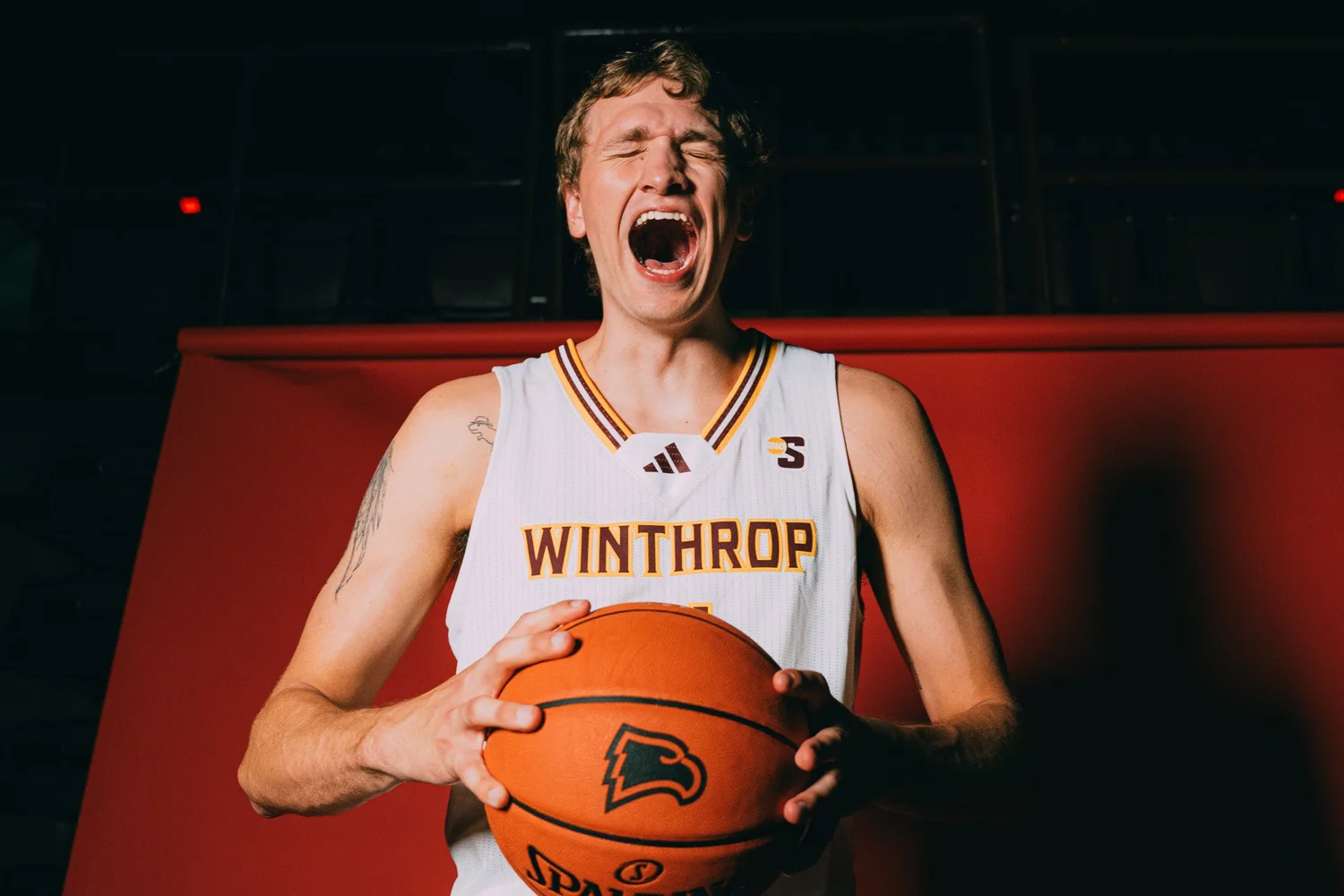 Basketball player on red